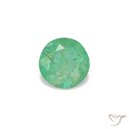 0.17ct Green Emerald, Round, VS