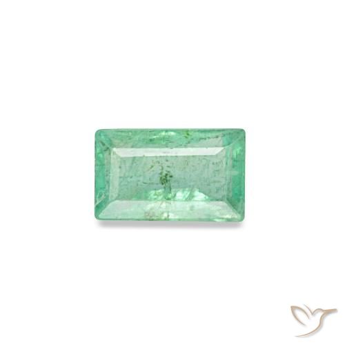 0.16ct Green Emerald, Baguette, VS