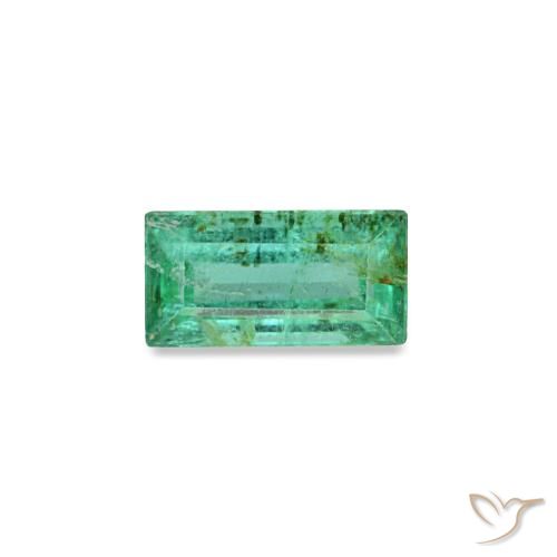 0.14ct Green Emerald, Baguette, SI