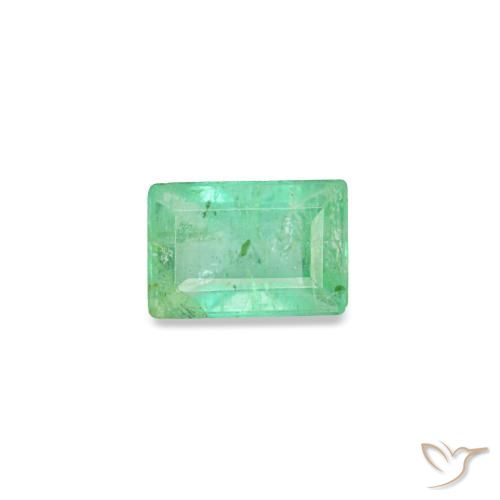 0.15ct Natural Bright Green Emerald, Baguette, SI, Photo A