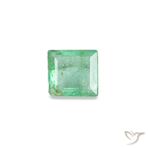 0.11ct Natural Bright Green Emerald, Baguette, SI, Photo A
