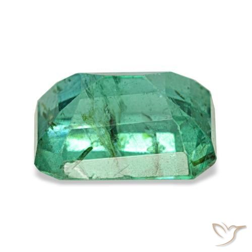 Emerald Gemstone in 8.1 x 6.6 mm Size for Sale, Emerald Stone in Bluish Green Color