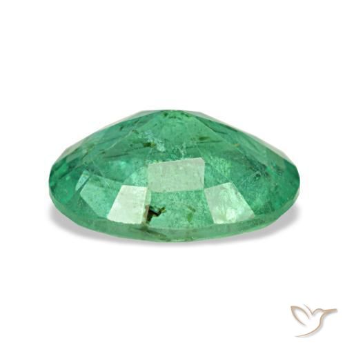 Emerald Gemstone in 8.6 x 6.4 mm Size for Sale, Emerald Stone in Medium Green Color