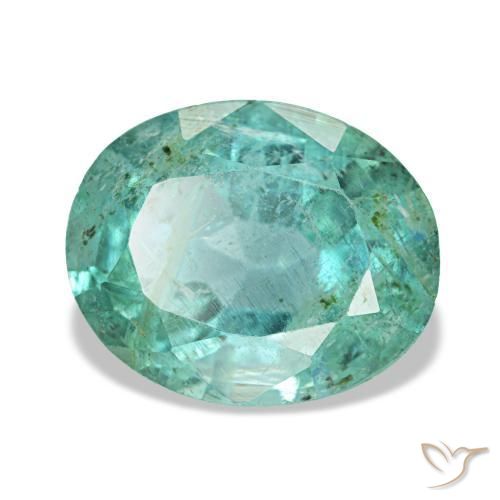 2.24 ct Green Emerald Stone, Natural Emerald in Oval Facet Shape for Sale