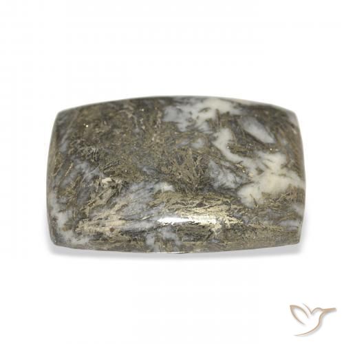 Feather Pyrite Gemstone in 27 x 20 mm (calibrated) Size for Sale, Feather Pyrite Stone in Blackish Bronze Color