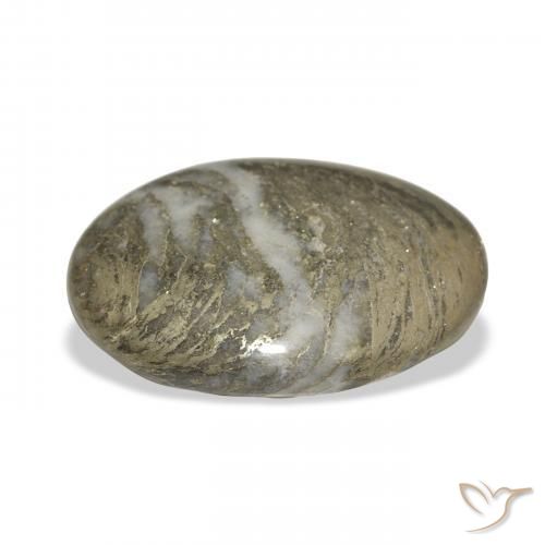 Feather Pyrite Gemstone in 28.7 x 20 mm Size for Sale, Feather Pyrite Stone in Multicolor Color