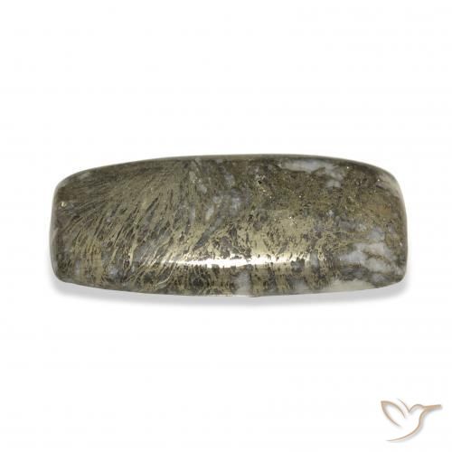Feather Pyrite Gemstone in 36 x 17.5 mm Size for Sale, Feather Pyrite Stone in Multicolor Color