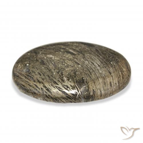 Feather Pyrite Gemstone in 31.8 x 21.7 mm Size for Sale, Feather Pyrite Stone in Multicolor Color