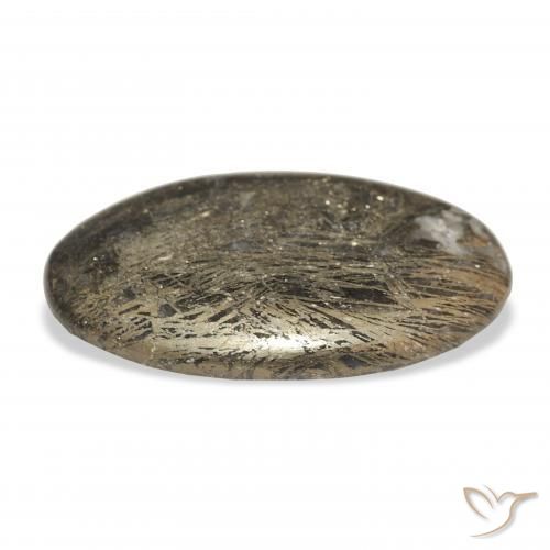 Feather Pyrite Gemstone in 32.5 x 19.1 mm Size for Sale, Feather Pyrite Stone in Multicolor Color
