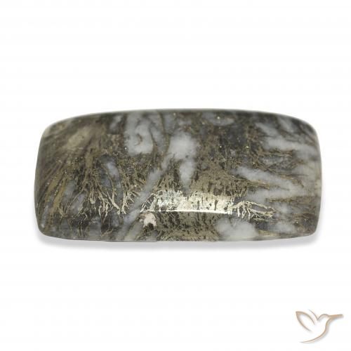 Feather Pyrite Gemstone in 30.9 x 18.4 mm Size for Sale, Feather Pyrite Stone in Multicolor Color