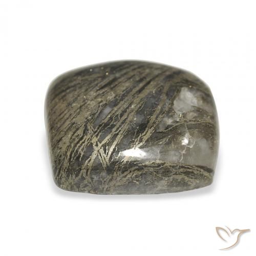 Feather Pyrite Gemstone in 15 x 13.9 mm Size for Sale, Feather Pyrite Stone in Multicolor Color