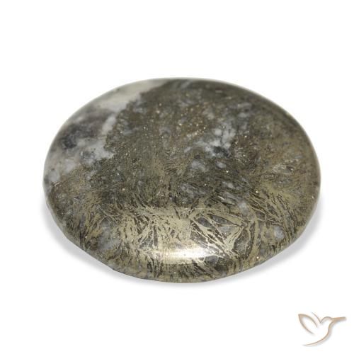 Feather Pyrite Gemstone in 26.3 mm Size for Sale, Feather Pyrite Stone in Multicolor Color
