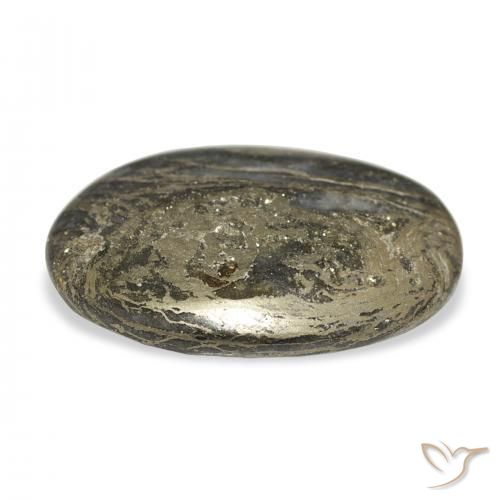 Feather Pyrite Gemstone in 22.6 x 15.3 mm Size for Sale, Feather Pyrite Stone in Multicolor Color