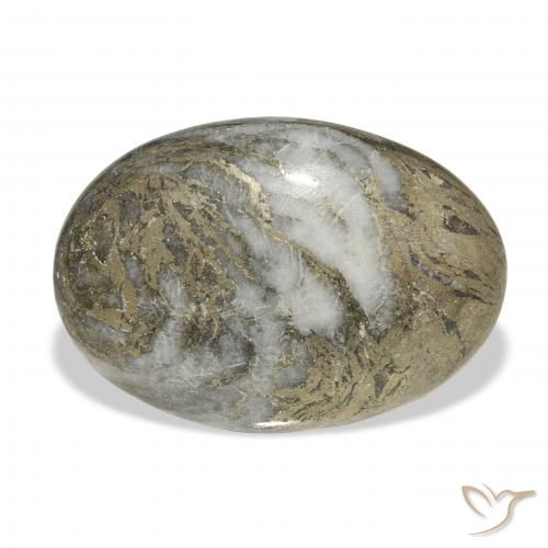 22.73ct Natural Multicolor Feather Pyrite, Oval, Opaque
