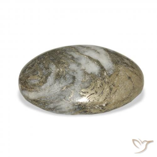 Feather Pyrite Gemstone in 25 x 17.7 mm Size for Sale, Feather Pyrite Stone in Multicolor Color