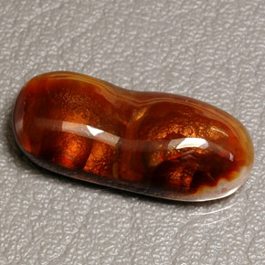 14.63 ct Multicolor Fire Agate Stone, Natural Fire Agate in Fancy Cabochon Shape for Sale