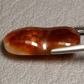 Fire Agate Gemstone in 25.6 x 11.1 mm Size for Sale, Fire Agate Stone in Multicolor Color