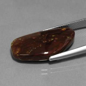 Fire Agate Gemstone in 23.7 x 13.3 mm Size for Sale, Fire Agate Stone in Multicolor Color