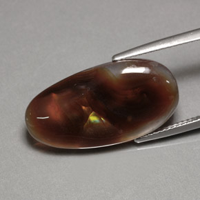 10.63 ct Multicolor Fire Agate Stone, Natural Fire Agate in Fancy Cabochon Shape for Sale