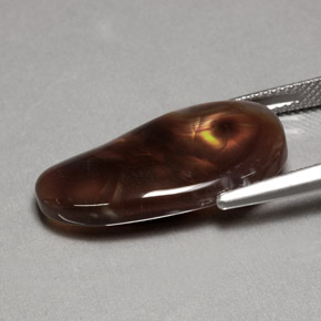 Fire Agate Gemstone in 24.2 x 12.5 mm Size for Sale, Fire Agate Stone in Multicolor Color