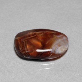 7.85 ct Multicolor Fire Agate Gemstone, Fire Agate Gem in Fancy Cabochon Shape for Sale.