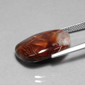 7.85 ct Multicolor Fire Agate Stone, Natural Fire Agate in Fancy Cabochon Shape for Sale