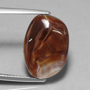 Fire Agate Gemstone in 17.8 x 12.6 mm Size for Sale, Fire Agate Stone in Multicolor Color