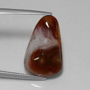 8.39 ct Multicolor Fire Agate Stone, Natural Fire Agate in Fancy Cabochon Shape for Sale