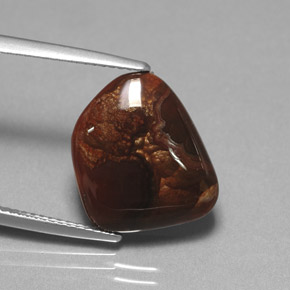 7.31 ct Multicolor Fire Agate Stone, Natural Fire Agate in Fancy Cabochon Shape for Sale