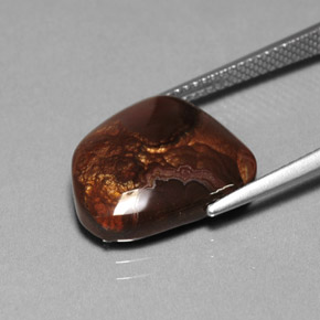 Fire Agate Gemstone in 15.8 x 13.1 mm Size for Sale, Fire Agate Stone in Multicolor Color