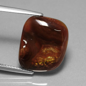 9.24 ct Multicolor Fire Agate Gemstone, Fire Agate Gem in Fancy Cabochon Shape for Sale.