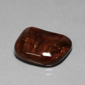 9.24 ct Multicolor Fire Agate Stone, Natural Fire Agate in Fancy Cabochon Shape for Sale