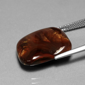 Fire Agate Gemstone in 17.2 x 14.3 mm Size for Sale, Fire Agate Stone in Multicolor Color
