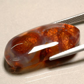 Fire Agate Gemstone in 24.6 x 14.1 mm Size for Sale, Fire Agate Stone in Multicolor Color