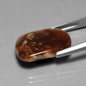 Fire Agate Gemstone in 17.2 x 13.1 mm Size for Sale, Fire Agate Stone in Multicolor Color