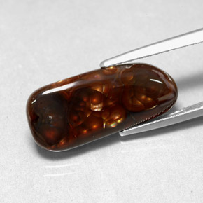 7.49 ct Multicolor Fire Agate Gemstone, Fire Agate Gem in Fancy Cabochon Shape for Sale.