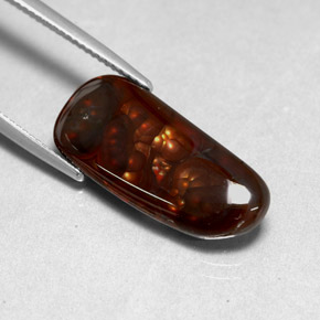 7.49 ct Multicolor Fire Agate Stone, Natural Fire Agate in Fancy Cabochon Shape for Sale