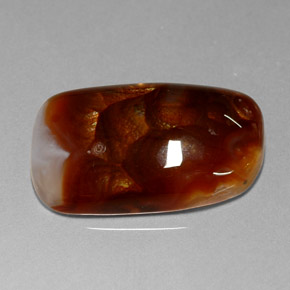 11.41 ct Multicolor Fire Agate Gemstone, Fire Agate Gem in Fancy Cabochon Shape for Sale.