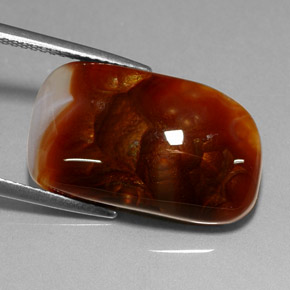 11.41 ct Multicolor Fire Agate Stone, Natural Fire Agate in Fancy Cabochon Shape for Sale