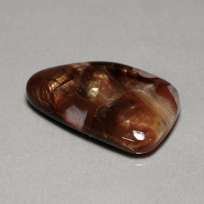 11.86 ct Multicolor Fire Agate Gemstone, Fire Agate Gem in Fancy Cabochon Shape for Sale.