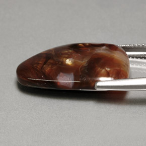 Fire Agate Gemstone in 22.7 x 13.8 mm Size for Sale, Fire Agate Stone in Multicolor Color