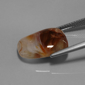 Fire Agate Gemstone in 15.7 x 12.5 mm Size for Sale, Fire Agate Stone in Multicolor Color