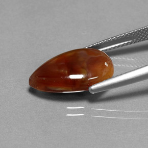 Fire Agate Gemstone in 16.4 x 10.5 mm Size for Sale, Fire Agate Stone in Multicolor Color