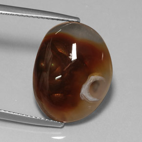 8.25 ct Multicolor Fire Agate Stone, Natural Fire Agate in Fancy Cabochon Shape for Sale