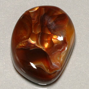 9.10 ct Multicolor Fire Agate Stone, Natural Fire Agate in Fancy Cabochon Shape for Sale