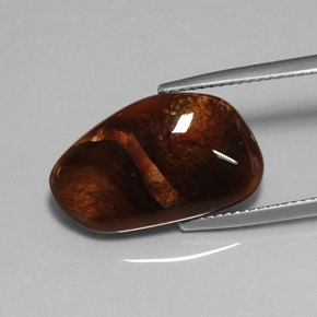 8.12 ct Multicolor Fire Agate Gemstone, Fire Agate Gem in Fancy Cabochon Shape for Sale.