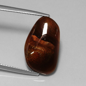 8.12 ct Multicolor Fire Agate Stone, Natural Fire Agate in Fancy Cabochon Shape for Sale