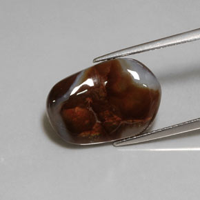 7.02 ct Multicolor Fire Agate Gemstone, Fire Agate Gem in Fancy Cabochon Shape for Sale.