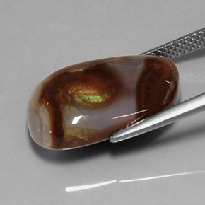 Fire Agate Gemstone in 18.8 x 12.4 mm Size for Sale, Fire Agate Stone in Multicolor Color