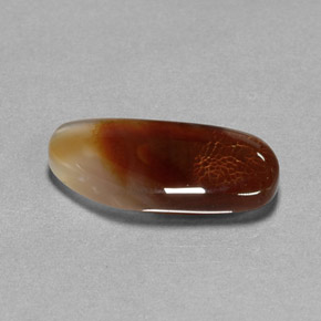 6.66 ct Multicolor Fire Agate Gemstone, Fire Agate Gem in Fancy Cabochon Shape for Sale.